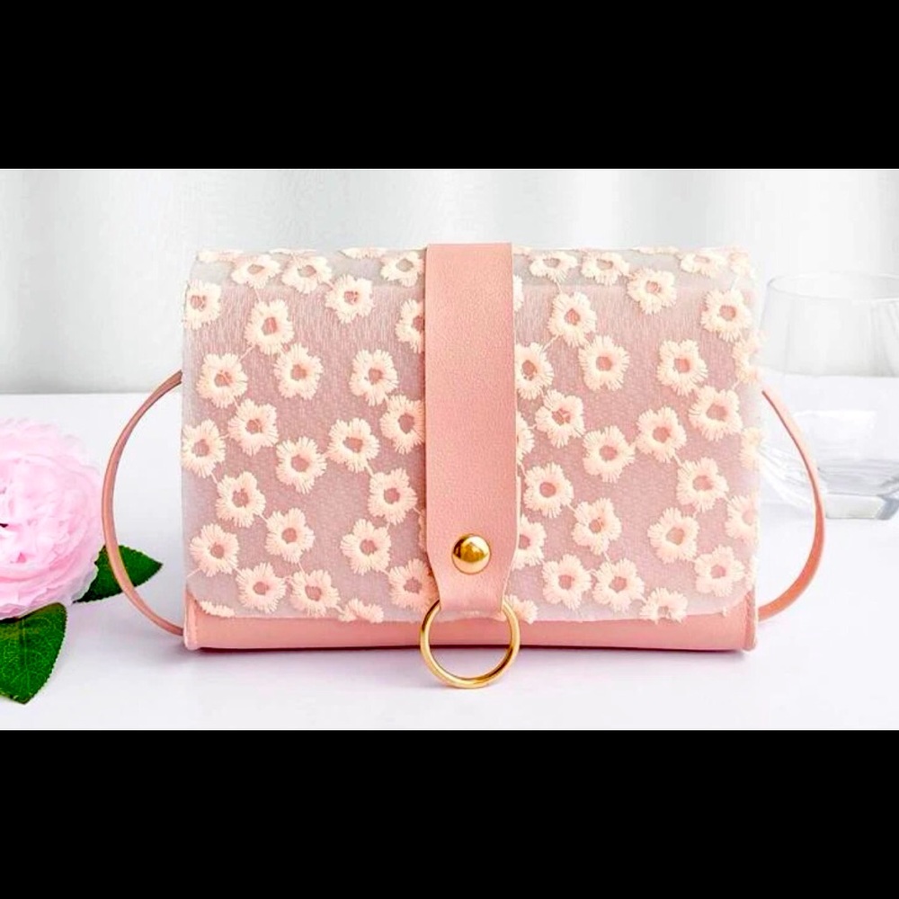Floral Embroidered Crossbody